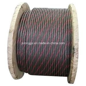 6*37+FC Black Steel Wire Rope, Ungalvanized Steel Wire Rope