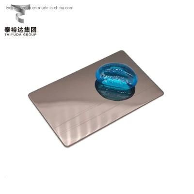Taiyuda2 Group Bronze Color Coating 2b Ba Vibration Decoration 4X8 Inox Austenitic Stainless Steel Sheet
