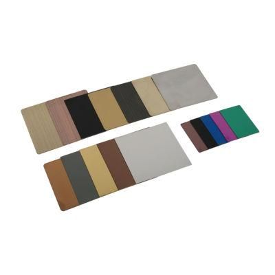 304L 316L 430 201 PVD Rose Gold Blue Brown Cooper Color Coating Decoration Stainless Steel Sheet