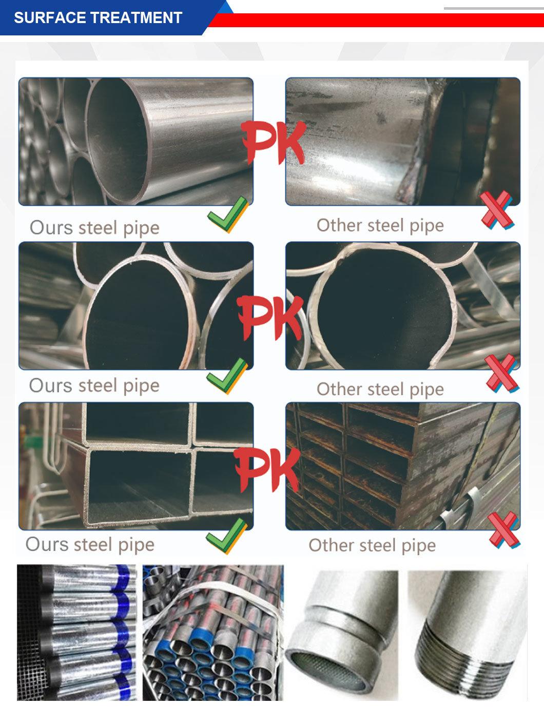 ASTM Gi Steel Pipe 10#, 20#, 45#, 16mn Galvanized Steel Pipe Seamless Steel Round Pipe