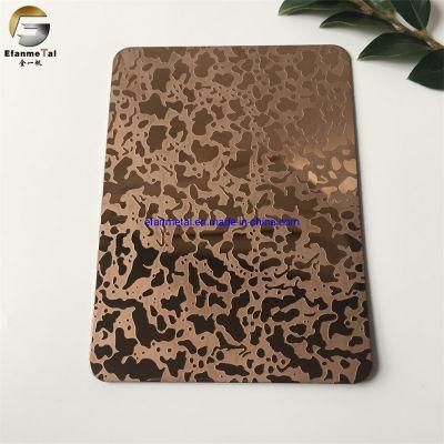 Ef108 Original Factory Hotel Decoration Door Frame Clading 4*8 304 Rose Gold Brushed Matt Stainless Steel Sheets