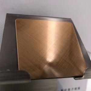 Cold Rolled Stainless Steel PVD Sheet-Rose Gold with Cross Polished Finish