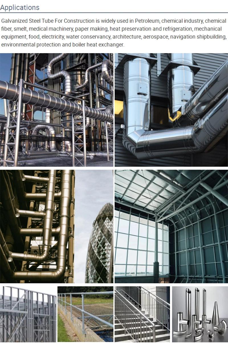 Gi Pipe Price Galvanized Pipe for Gas Tube Galv Pipe