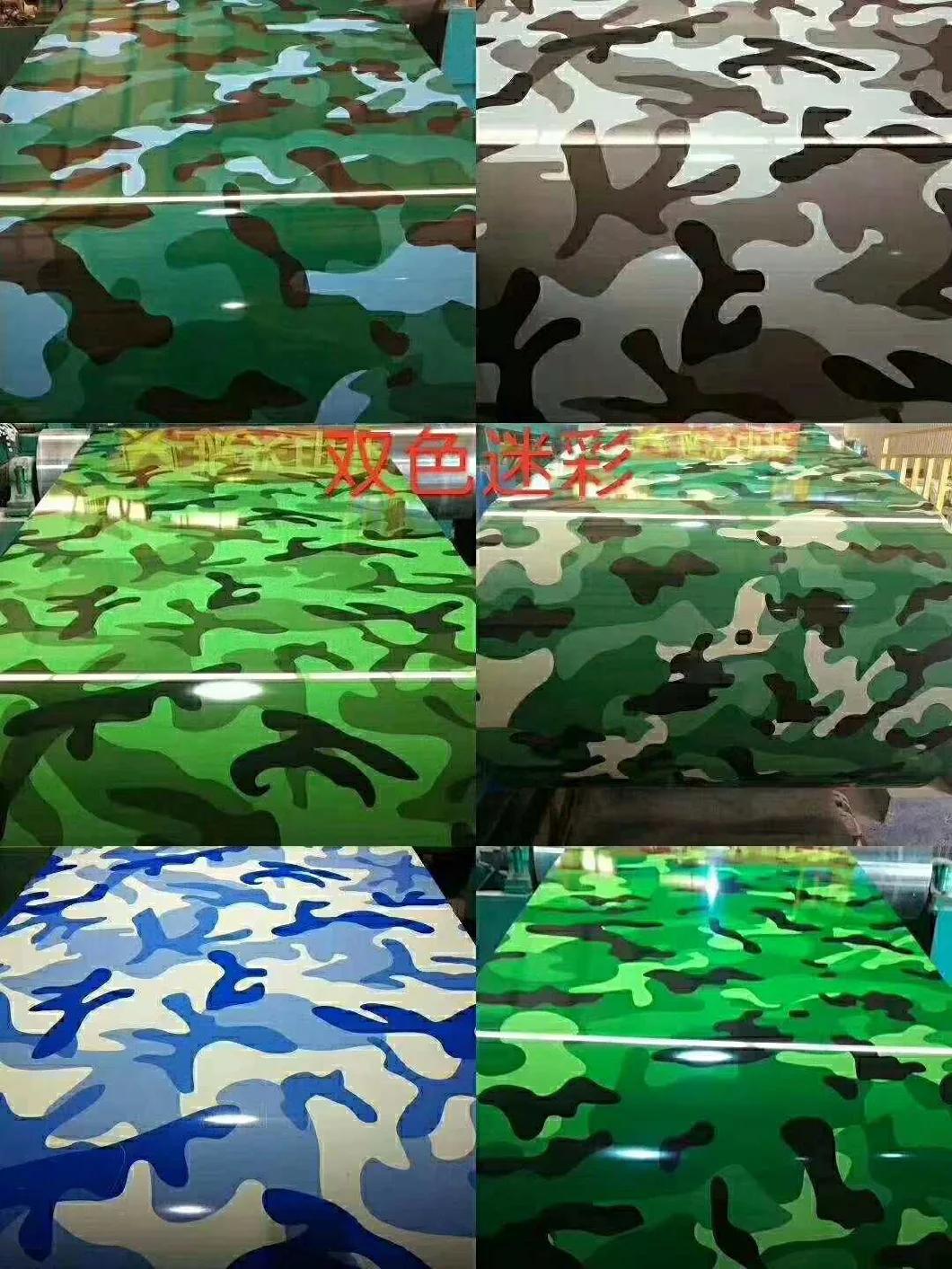 Color Coated Steel / Camouflage Pattern PPGI / Prepainted Steel for Roofing Sheet
