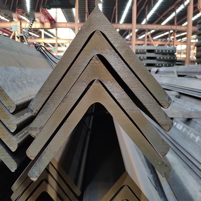China Factory Supplier Q235 Ss400 Angle Steel Frame 75X75mm 100 X 100mm Black Angle Steel Bar