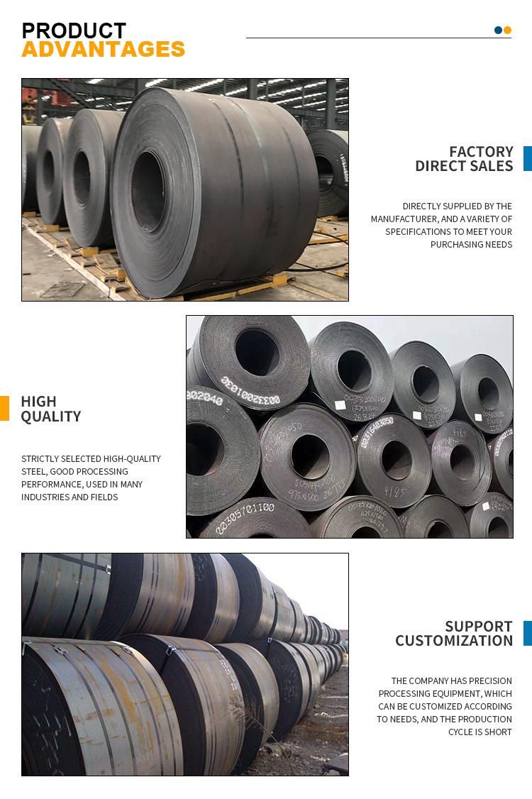 Cold/Hot Rolled Carbon Steel Ms Plate/Coil/Sheet Dx51d Dx52D Dx53D Mild Steel Plate Marine Grade Steel Coil for Building Material and Costruction