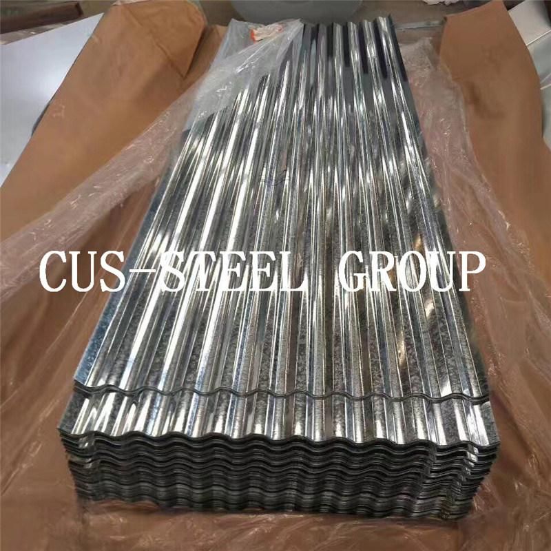 28 Gauge Bwg34 Iron Roofing Plate Regular Spangle Corrugated Galvanized Steel Sheet