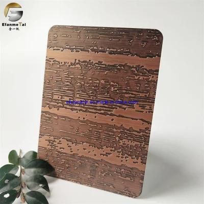 Ef117 Original Factory High End Villa Decoration 0.8mm 4*8 316 Bronze Brushed Matt Stainless Steel Sheets