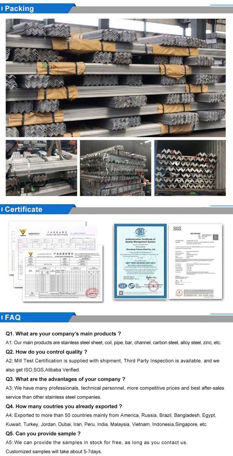 High Quality 301 304 316L 309S Cold Rolled Ss Profile