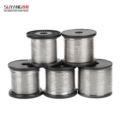 High Strength Corrosion Resistance 316 7*19 Stainless Steel Wire Rope 1.3mm Stainless Steel Cable