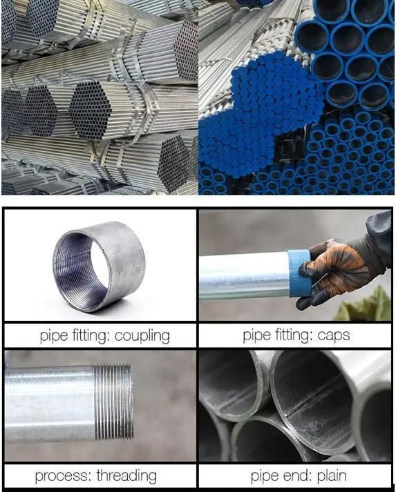 Pipe Factory High Quality Q235,BS1387,ASTM A53,A500,S235jr,Ss400 Pregalvanized Steel Pipe/Pregalvanized Welded Round Pipe/Round Tubes/Gi Pipe with Better Price
