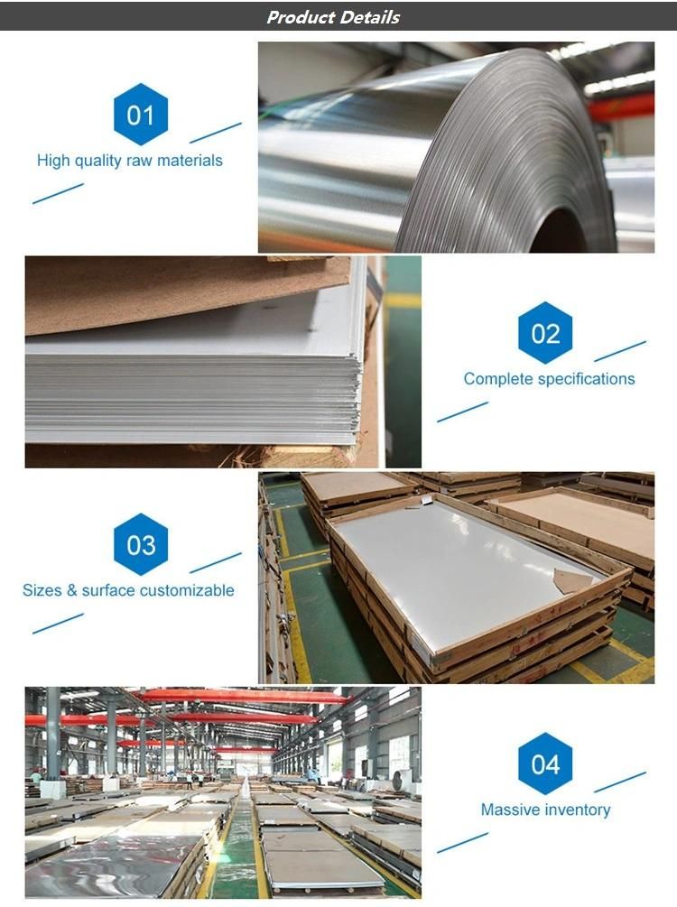 201/202/304/316/316L/430 4X8 Stainless Steel Plate/Sheet