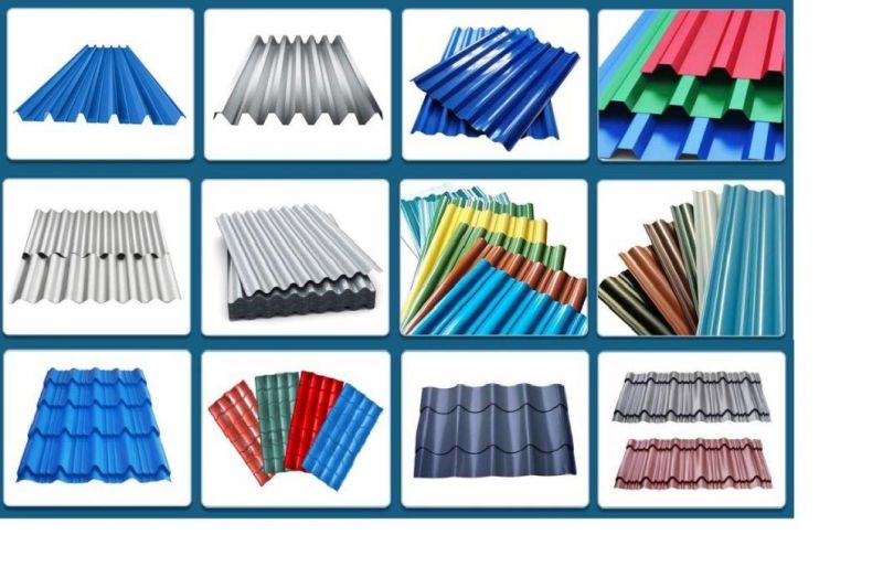 Gi/PPGI Zinc Coating 40g-275g/Galvanized Corrugated Steel Sheet for Roofing Sheet as Steel Structure Cladding System