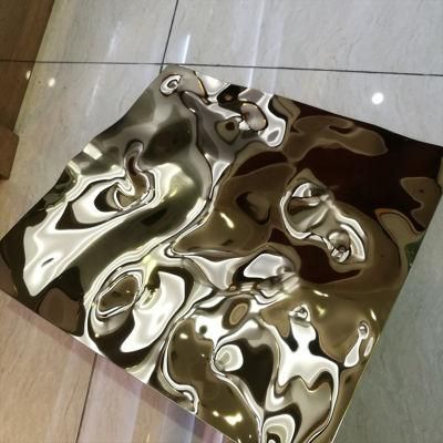 Factory Supply 304L 316L Stainless Steel Decorative Water Ripples Sheet