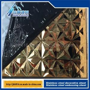 201 304 Stainless Steel Titanium Color Plate 3D Relief Metal Plate
