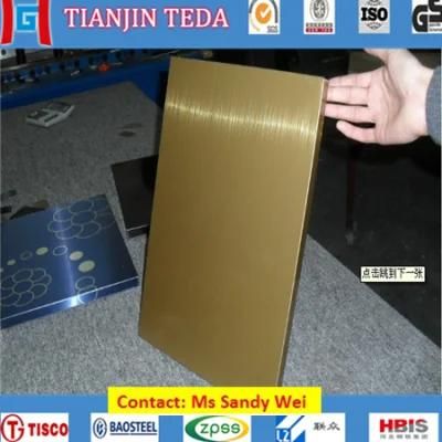 Hl Ti-Gold Sheet Stainless Steel 304