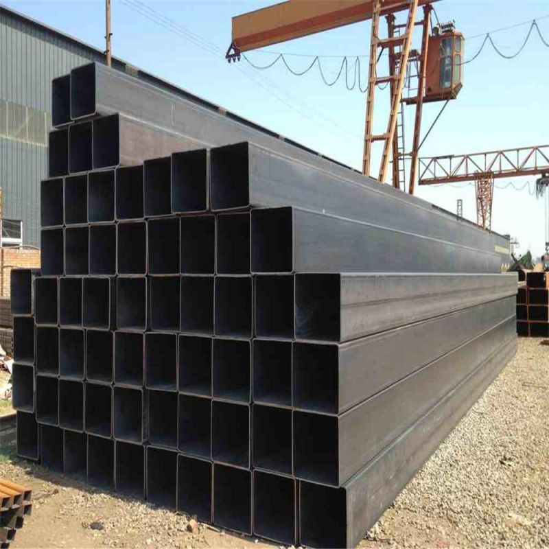 Axtd Steel Group! 25*50*0.8mm 40*80*0.9mm 100*100mm 150*150mm Black Annealed Rectangular Tube
