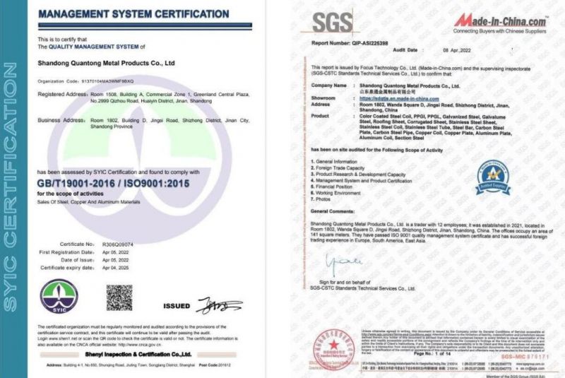 CE SGS Certification 201 304 316L Stainless Steel Coil
