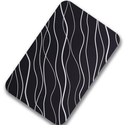 Four Feet 0.65mm Customized Pattern Kitchen Cabinet Material Anti-Oil Waterproof Plate Lamination Decoration Plate 201 Stainless Steel Plate