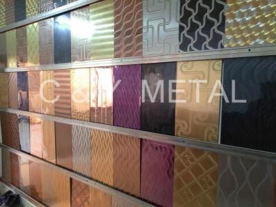 201 304 Home Decoration Material Colored Painting Screen Elevator Ceiling Elevator Cabin Ceiling Decor Stainless Steel