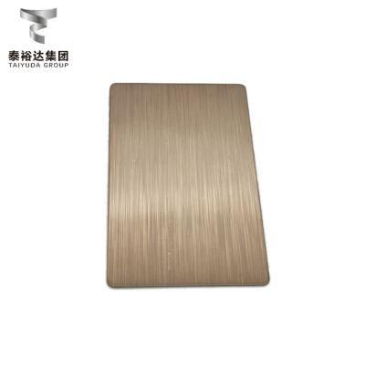Best Standard Cooper PVD Color Coated 210 2b Ba Vibration Decoration 4X8 Inox Austenitic Stainless Steel Sheet