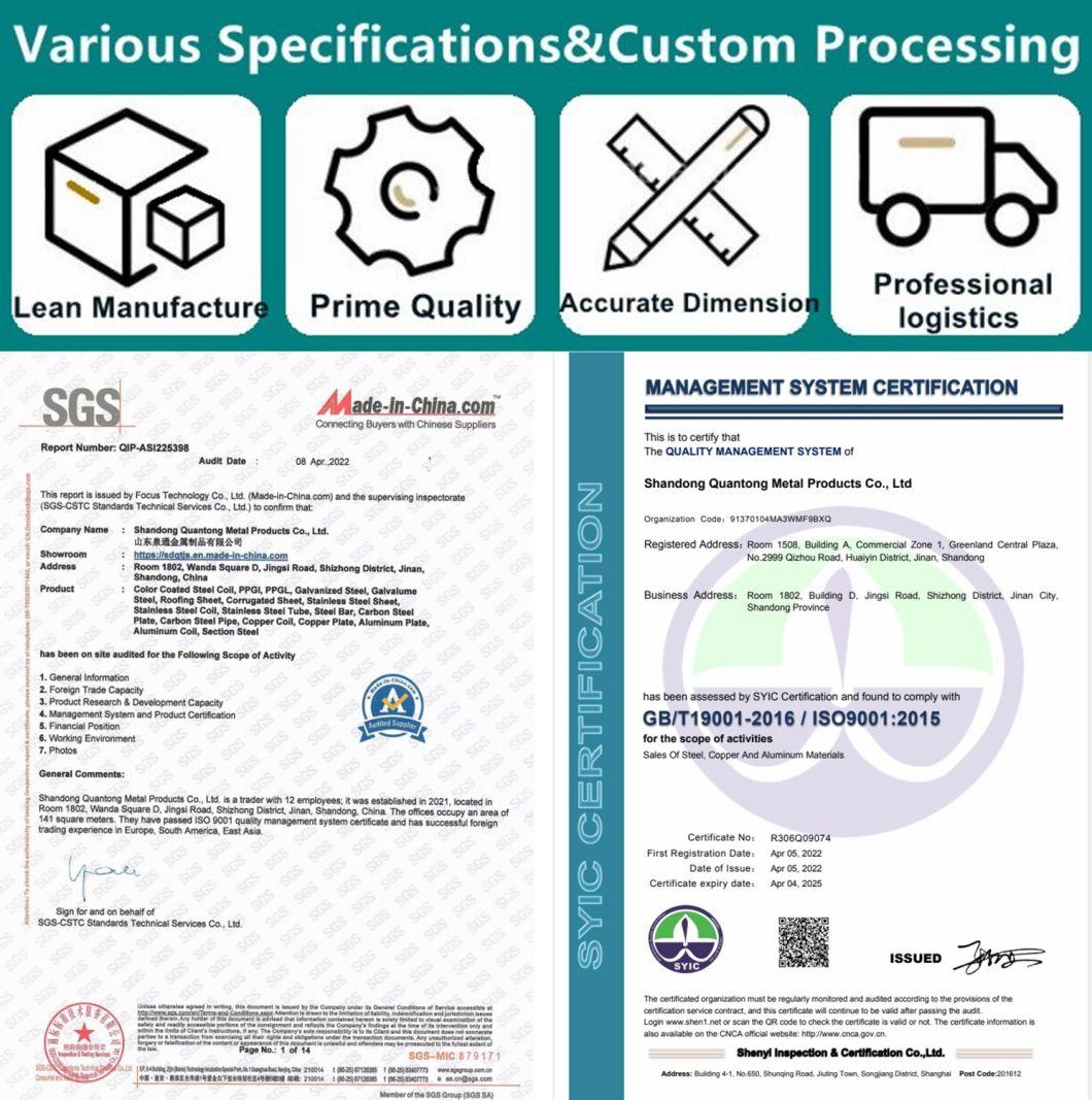 AISI ISO Certification Dx52D Dx54D Dx51d PPGI Color Coated Steel Coil