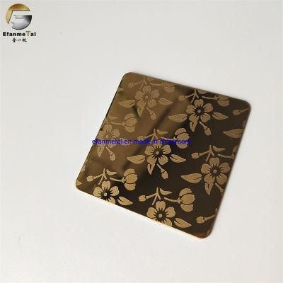 Ef093 Original Factory Hotel Elevator Clading Panel 4*8 304 Titanium Gold Hairline Brushed Stainless Steel Sheets