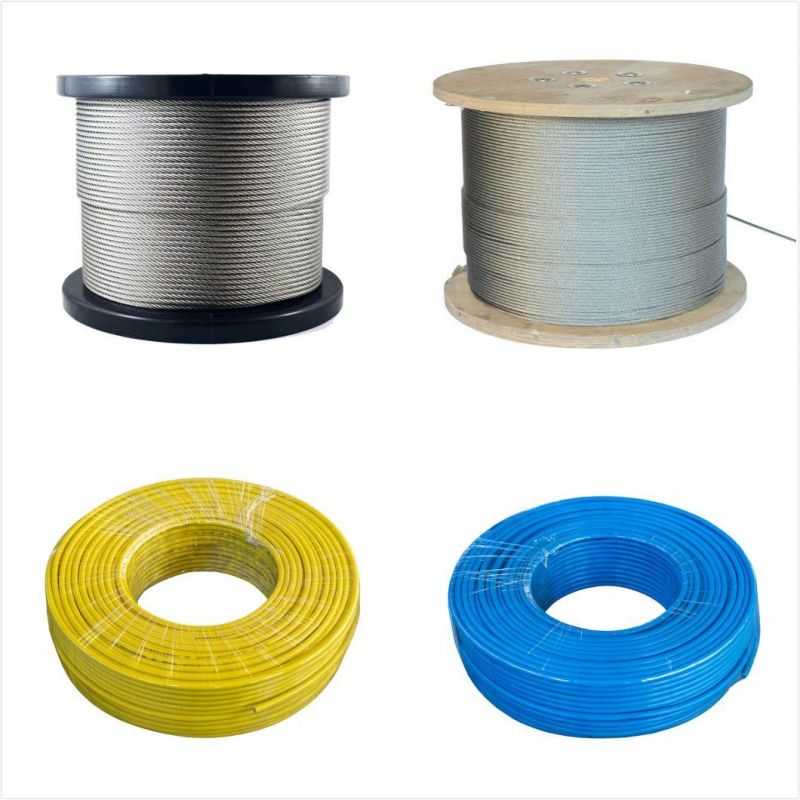 Nylon Coated 6X7+FC 6mm Galvanized Steel Wire Cable