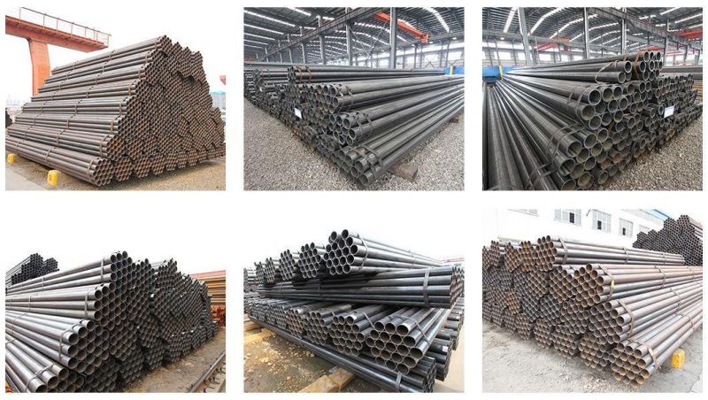 API 5L ASTM A53 Sch40 Sch80 1-12 Inch Black Ms Mild Carbon Welded ERW Steel Pipe for Oil and Gas