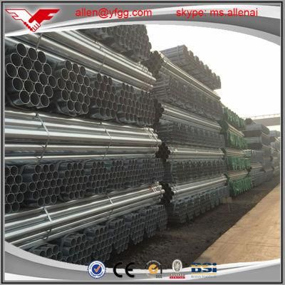 BS1387 Threaded Hot DIP Galvanized ERW Steel Pipe with Coupling and Plastic Caps