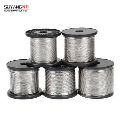 High Strength Corrosion Resistance 316 7*19 Stainless Steel Wire Rope 1.5mm Stainless Steel Cable