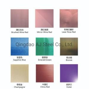 304 316 PVD Color Building Material Stainless Steel Plate for Decoration