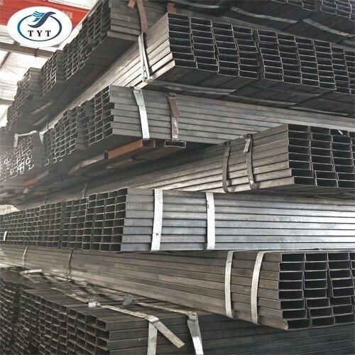 Customized ERW Black Square Rectangular Steel Hollow Section Pipe with Standard Size
