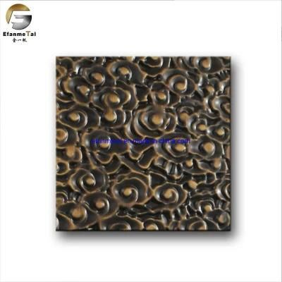Ef336 Original Factory Wall Pandels SUS304 201 316 Color PVD Colorful Embossing Stainless Steel Decorative Sheets