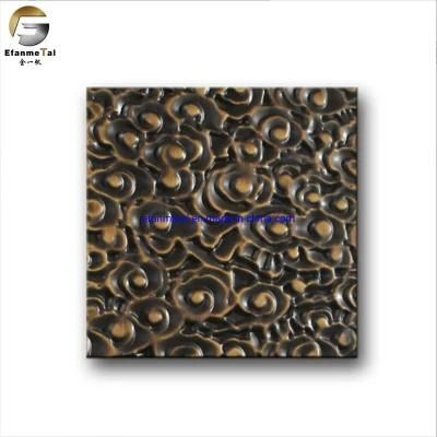Ef336 Original Factory Wall Pandels SUS304 201 316 Color PVD Colorful Embossing Stainless Steel Decorative Sheets