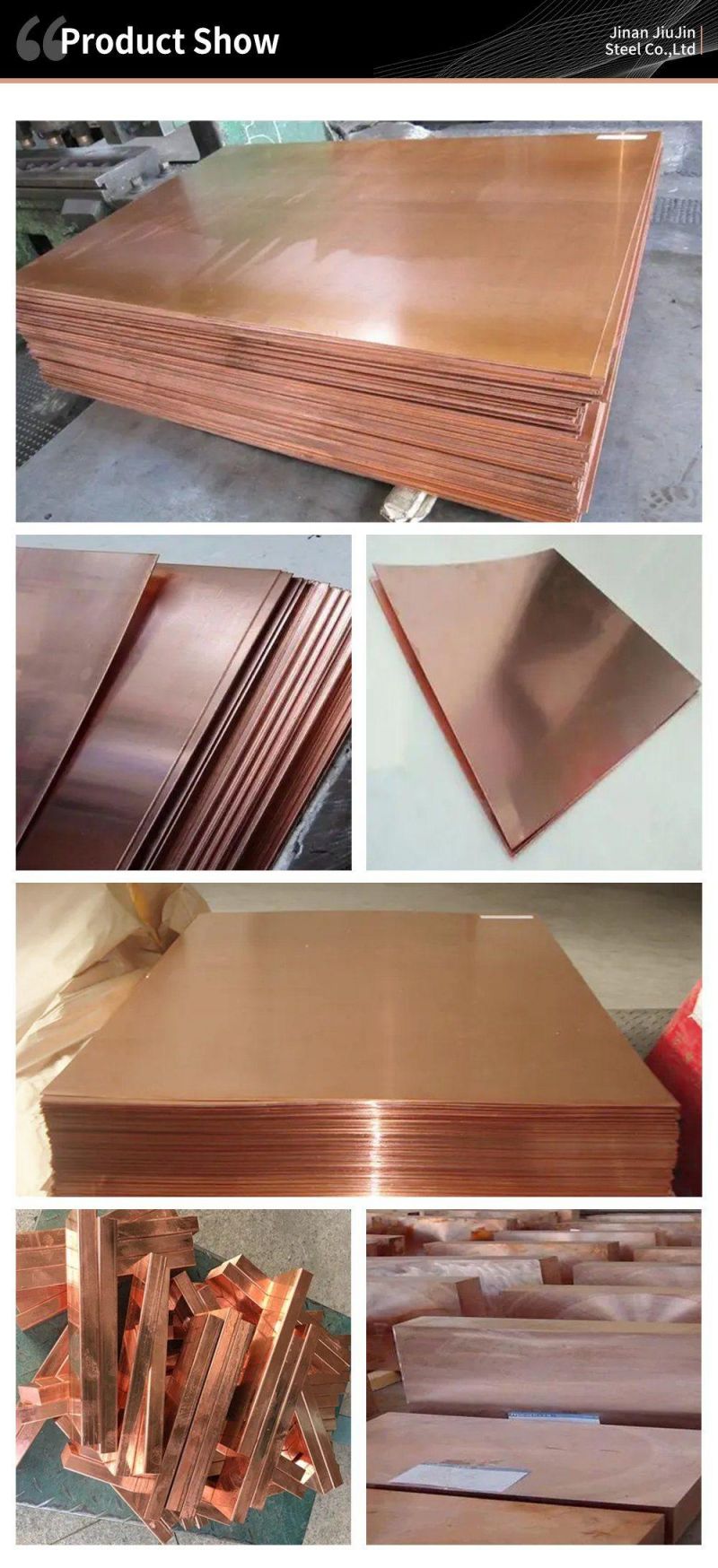 0.5mm 0.8mm 1mm 3mm 4mm ASTM T2 H65 H62 C1100 C1220 C2400 C2600 C2600 C3712 Good Quality Low Price Popular Product Red Pure Copper Sheet or Brass Copper Sheet