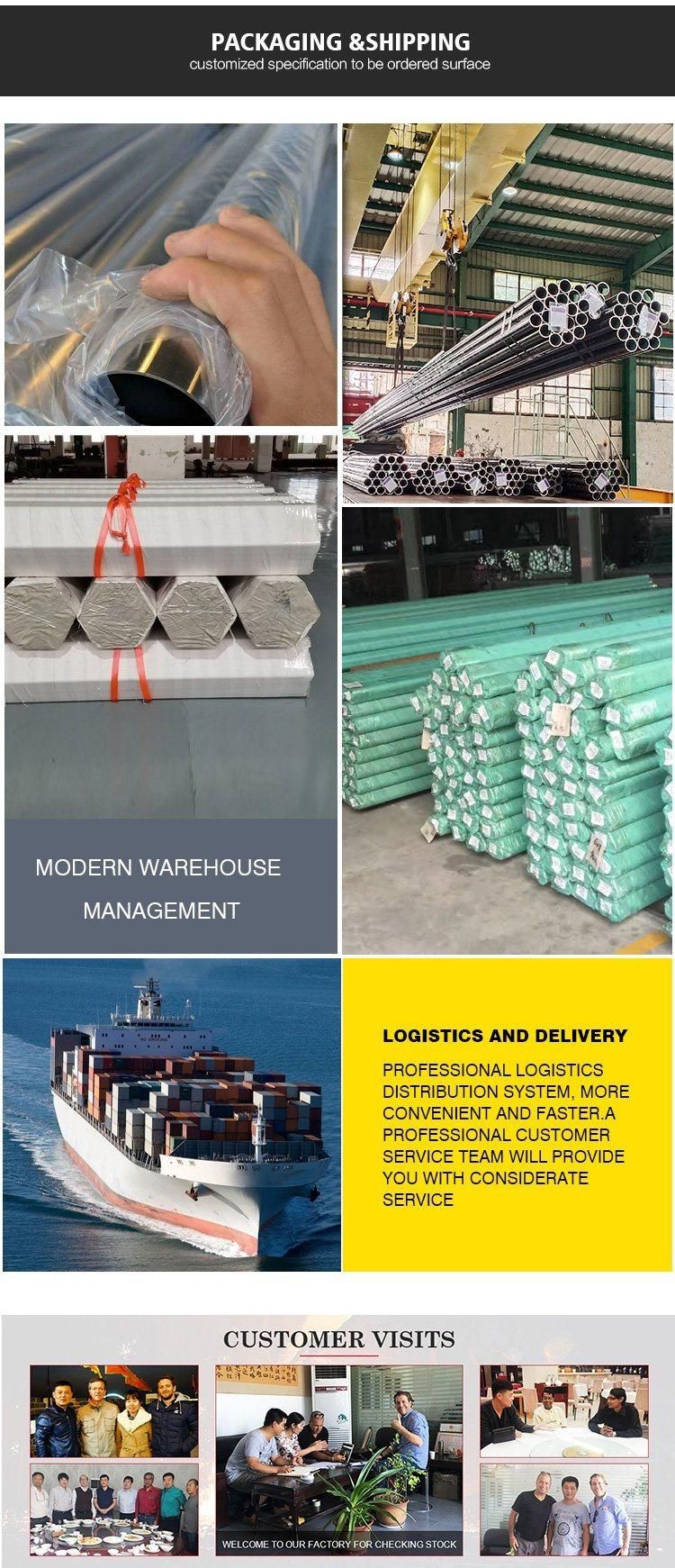 201 202 304 304L 316 316L 310S 309S 2205 2507 904L No. 1/2b/Ba/8K/Hl/Mirror/No. 4 Stainless Steel Pipe