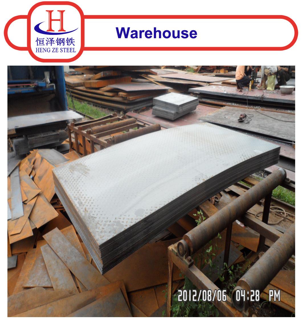 Floor Used Anti-Slip Galvanized Checker Chequered Steel Plate