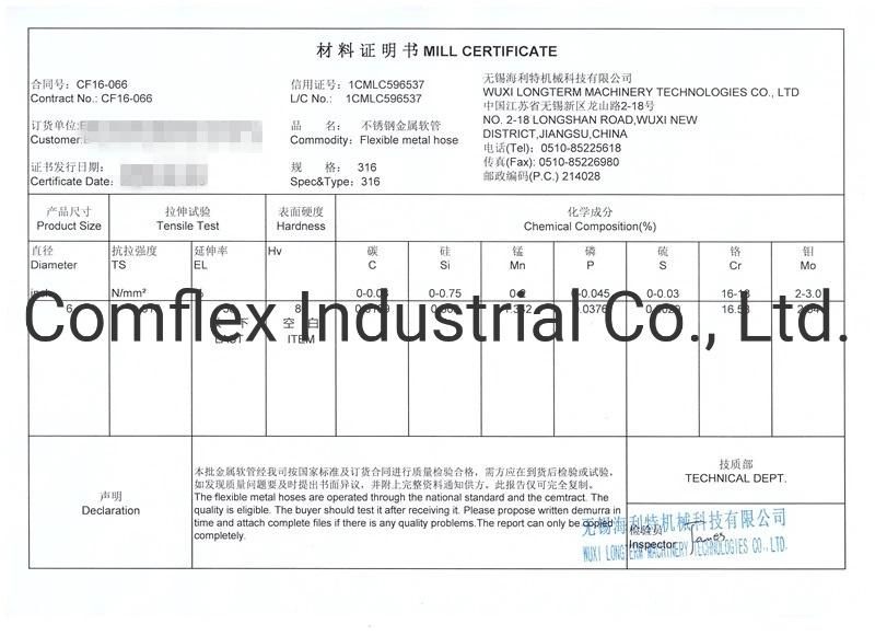 Stainless Steel Strip and Sheet for Metal Hose Production