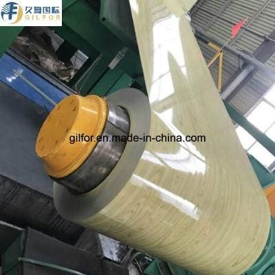 Wood Grain 0.18mm Z100 Prepainted Steel Coil for Rainwater Pipes