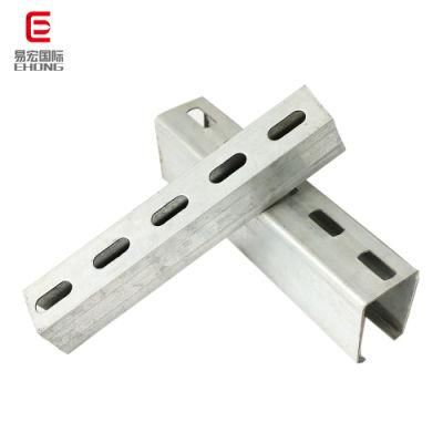 Hot DIP Galvanized Steel Slotted/41X41 41X21 Perforated Strut Channel Galvanized Unistrut C Channel