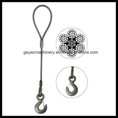 Eye and Eye Hook 6*25 Iwrc Wire Rope Sling