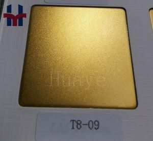 High Quality Bead Blasting Gold Color Stainless Steel Sheet Matt Finished