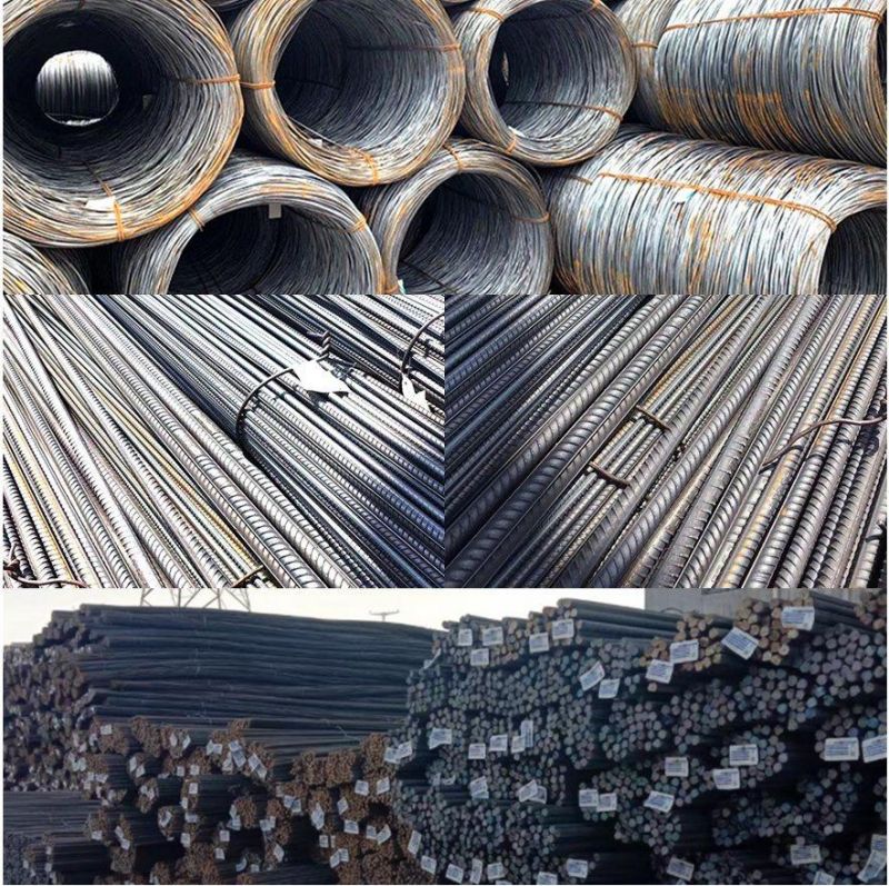 Hot Rolled Screw Thread Steel Q195 Q235 Q345 Deformed Steel Bar Rebar Steel Iron Rod Bar ASTM A53 2-20mm for Building Material