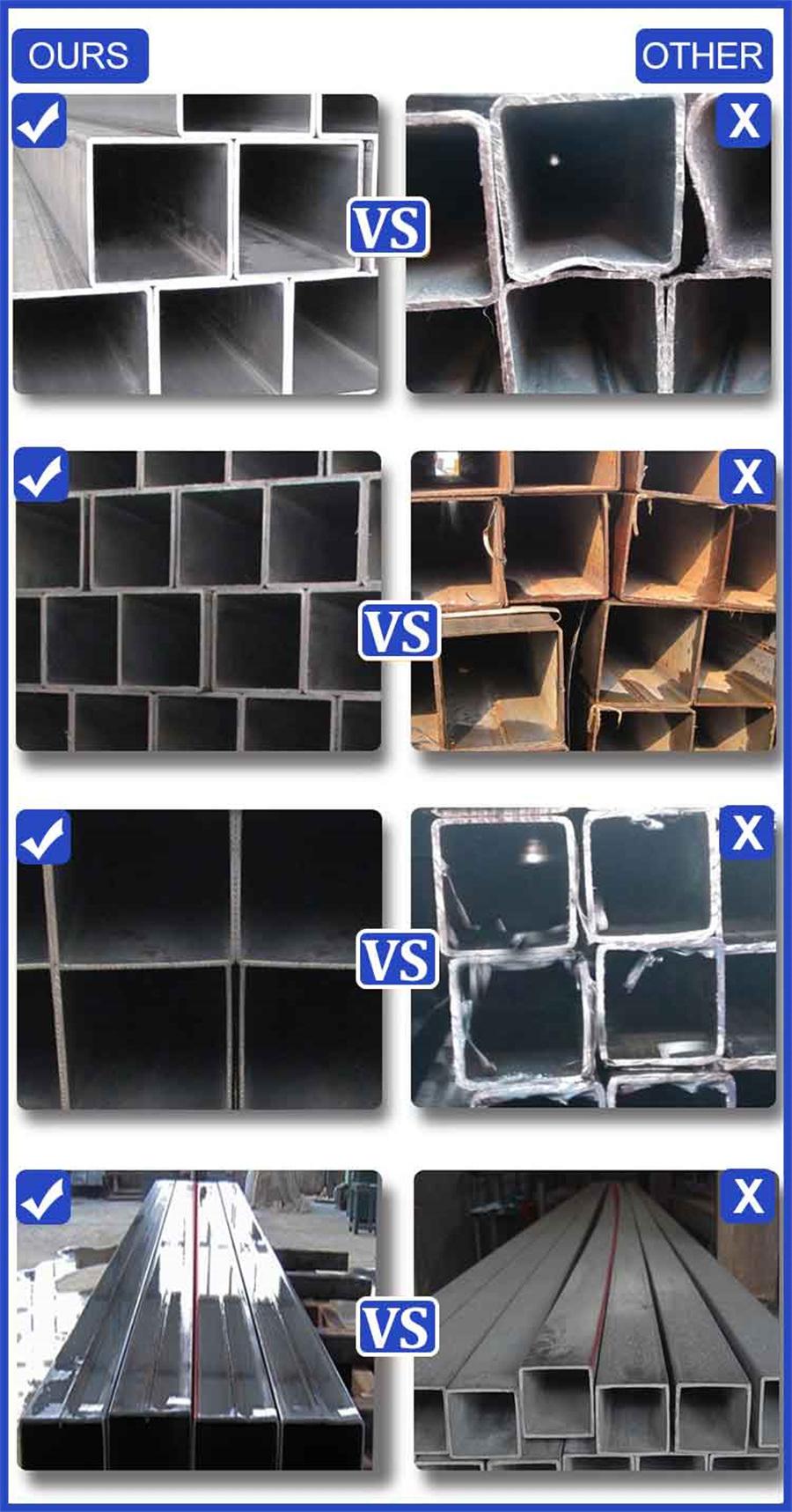 Factory Galvanized Hollow Section Square Steel Pipes for Shelter Structure