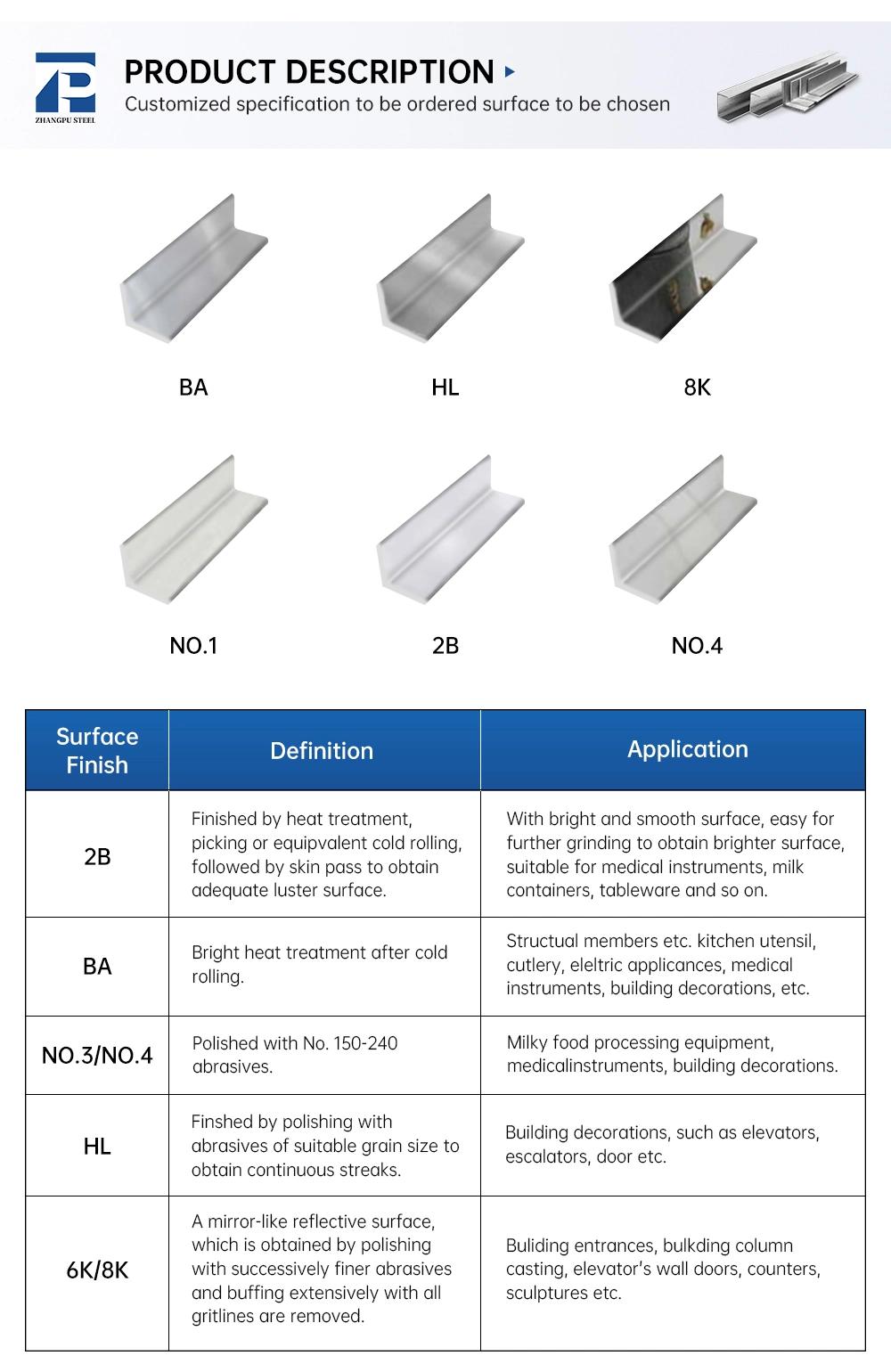 ASTM 904L 2205 2507 317L Anti Corrision Nickel Alloy Stainless Steel Channel