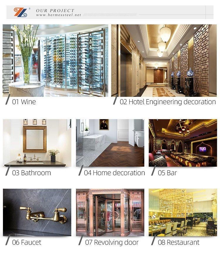 PVD Antique Bronze Finish with Afp Stainless Steel Sheet for Restaurant/Shopping Mall/Hotel Decoration