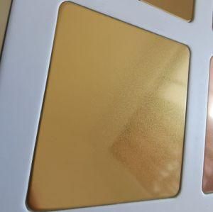 Bead Blasting Gold Rose Gold Black Grey Color Stainless Steel Sheet Glossy Finished