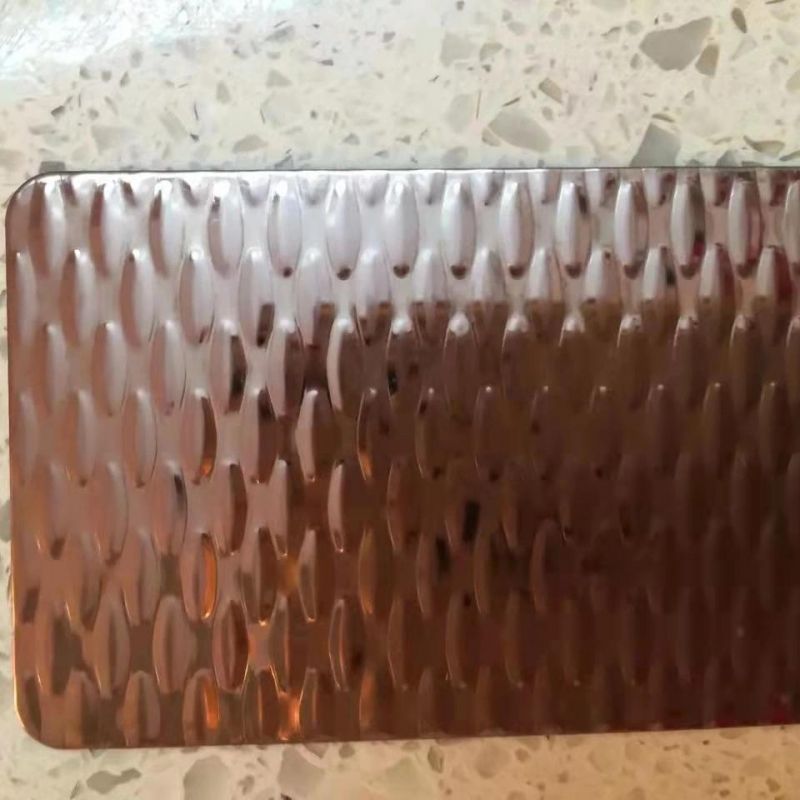 Stainless Steel Checkered Sheet Lentil Flower Stainless Steel Plate for Decoration