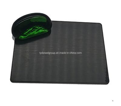Finely Processed Super Black Color PVD Titanium Slit Edge Hairline Hl Decorative Plate Stainless Steel Sheet